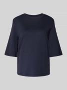 Boxy fit T-shirt van een mix viscose en katoen met 1/2-mouwen
