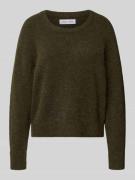 Gebreide pullover van wolmix met ronde hals