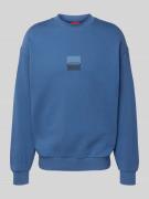 Sweatshirt met labelprint, model 'Split Hugo'