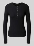 Slim fit shirt met lange mouwen van viscosemix