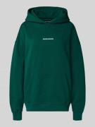 Oversized hoodie met logostitching, model 'Clarita'