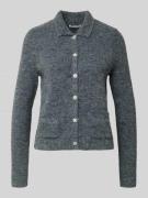 Regular fit gebreid jack met wol en opgestikte zakken