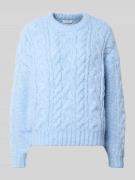 Loose fit gebreide pullover met wol