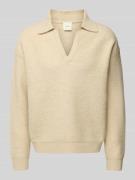 Gebreide pullover met V-hals