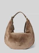 Handtas van leer met imitatiebont, model 'NANA'