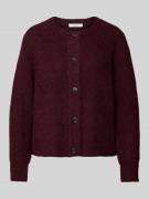 Regular fit gebreid jack van wolmix met alpaca, model 'LULU'