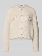 Gebreid jack met ronde hals en knoopsluiting