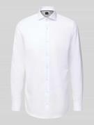 Slim fit zakelijk overhemd met extra lange mouwen