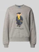 Sweatshirt met motiefprint en ronde hals