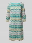 Knielange jurk met structuurmotief