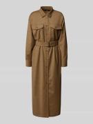 Midi-jurk van scheerwolmix, model 'STEMMA'