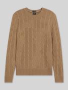 Regular fit gebreide pullover van een mix van scheerwol en kasjmier, m...