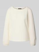 Shirt met lange mouwen en geribde ronde hals