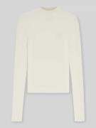 Slim fit gebreide pullover van geribde viscosemix, model 'SARMIE_B'