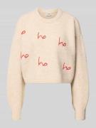 Gebreide pullover met raglanmouwen en ronde hals