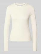 Slim fit shirt met lange mouwen en structuurmotief