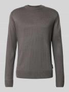 Regular fit gebreide pullover van ribtricot