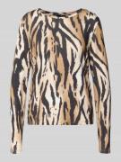 Shirt met lange mouwen en geribde ronde hals