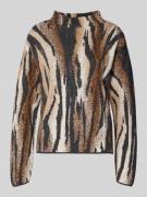 Gebreide pullover met opstaande kraag