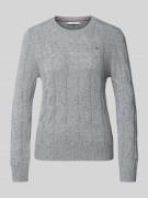 Regular fit gebreide pullover van pure wol