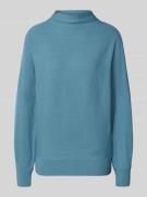 Gebreide pullover van viscosemix met opstaande kraag