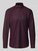 Body fit zakelijk overhemd met kentkraag