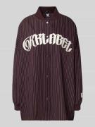 Oversized overhemdjack met labelstitching