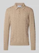 Gebreide pullover van een mix van scheerwol en viscose met kasjmier