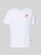 T-shirt met motiefprint, model 'Make Time For Wine'