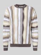 Gebreide pullover met ribboorden, model 'TETON'