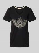 T-shirt met labeldetail, model 'Gethi'