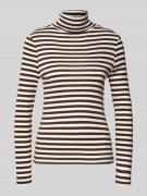 Regular fit shirt met lange mouwen en turtleneck