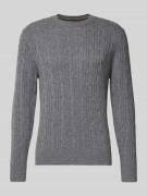 Regular fit gebreide pullover van een mix van scheerwol en kasjmier, m...