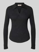 Gebreide pullover van wol met polokraag, model 'Ronika'