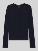 Slim fit gebreid jack van scheerwol