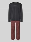 Relaxed fit pyjama met logostitching