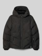 Regular fit gewatteerd jack met logo-applicatie, model 'Grazzo'