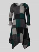 Mini-jurk met ronde hals