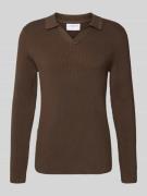 Relaxed fit pullover met structuurmotief