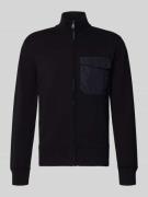 Gebreid jack met opstaande kraag, model 'BERTI'