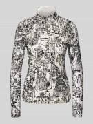 Shirt met lange mouwen en opstaande kraag