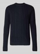 Gebreide pullover met ribboorden, model 'PAUL'