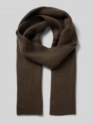 Sjaal in gebreide look van zuivere wol