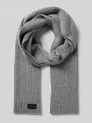 Sjaal in gebreide look van zuivere wol
