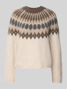 Regular fit gebreide pullover van wolmix