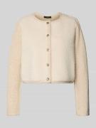 Gebreid jack met ronde hals en knoopsluiting