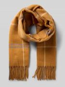 Sjaal met rasterruit en franjes