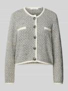 Gebreid jack met knoopsluiting, model 'nalin'