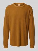 Relaxed fit shirt met lange mouwen en ronde hals