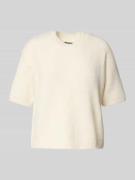 Gebreide pullover met lanawol en ronde hals